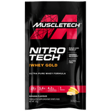 2x MuscleTech Nitro Tech 100% Whey Gold Limited Edition Sample Sachet *Gift* Random Flavour