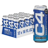 Cellucor C4 Smart Energy Carbonated Can Blue Raspberry / 12 Pack