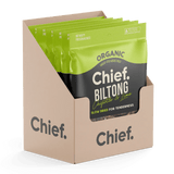 Chief Organic Grass-Fed Beef Biltong 90g 12 Box / Chipotle & Lime