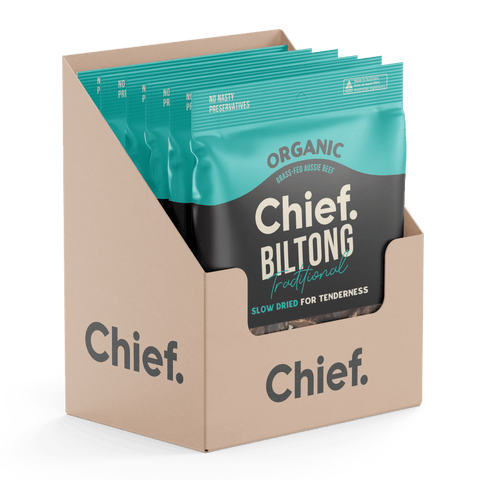 Chief Organic Grass-Fed Beef Biltong 90g