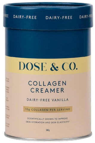 Dose & Co Dairy Free Collagen Creamer 340g Vanilla / 340g
