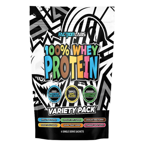 Faction Labs 100% Whey Protein Variety Pack *Gift*