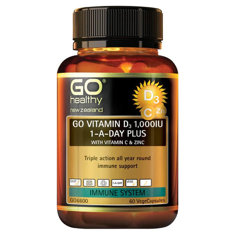 GO Healthy Vitamin D3 1000IU 1-A-Day Plus w/ Vit C & Zinc