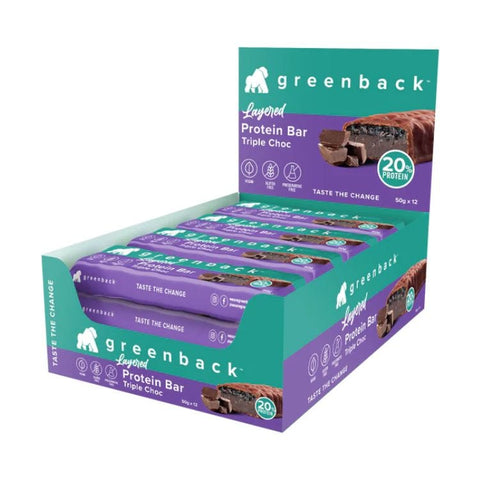 Greenback Layered Protein Bar Triple Chocolate / 12 Pack