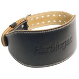 Harbinger 6" Padded Leather Lifting Belt Black