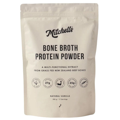 Mitchells Nutrition Bone Broth Protein Powder Vanilla / 500gm