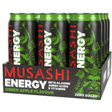 Musashi Energy Drink RTD 500ml Green Apple / 12 Pack