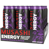 Musashi Energy Drink RTD 500ml Purple Grape / 12 Pack