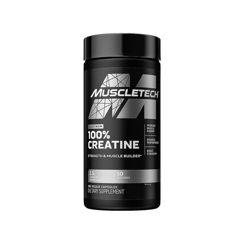 Muscletech Platinum Creapure Creatine 100 Vege Capsules *Gift*