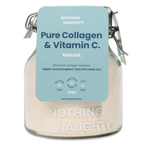Nothing Naughty Collagen Peptides Powder + Vitamin C 500g Natural