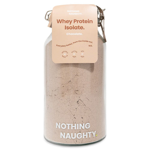 Nothing Naughty Whey Isolate Protein Powder 1kg Chocolate 1kg