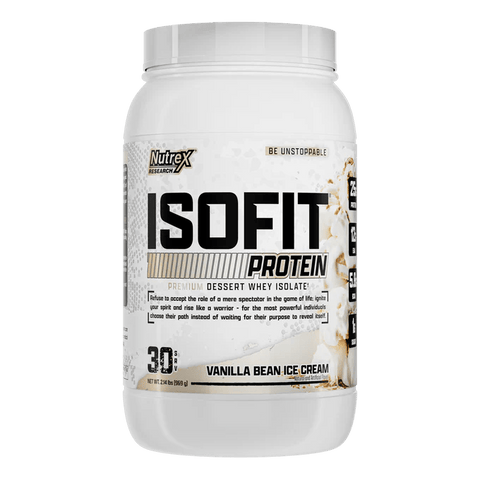 Nutrex ISOFit Whey Protein Powder 2lb / Vanilla Bean Ice Cream