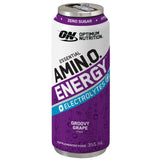 Optimum Nutrition Amino Energy Can Drink Bottle *Gift* Grape