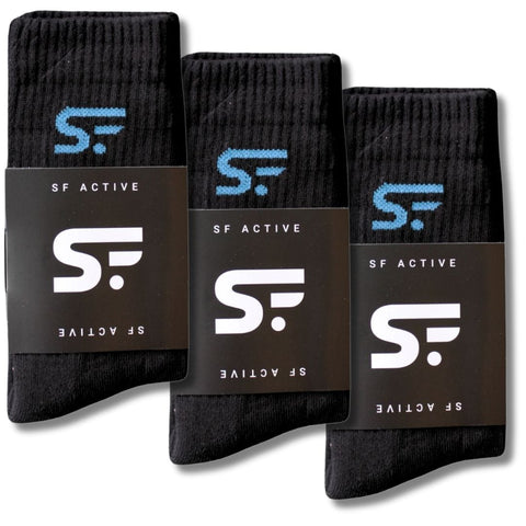 SF Active Cushion Crew Socks - 3 Pack