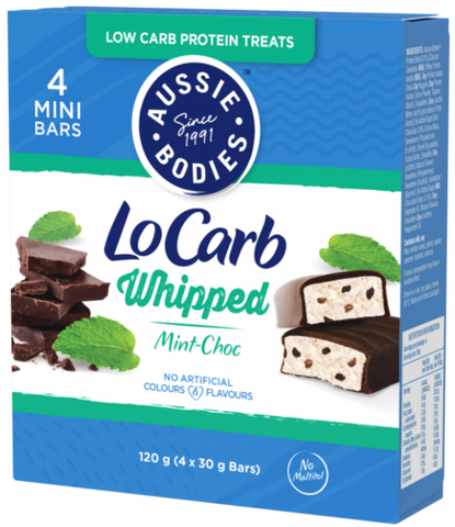 Aussie Bodies Lo Carb Whipped Minis - 4 Pack Mint Choc