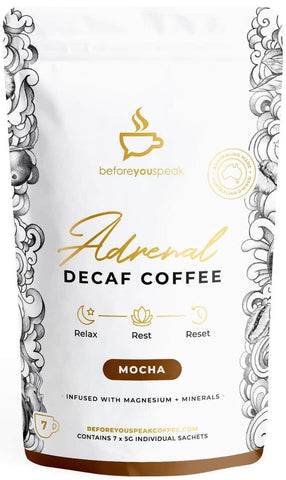 Before You Speak Adrenal Decaf Coffee Trial Pouch Mocha / 7 Sachets