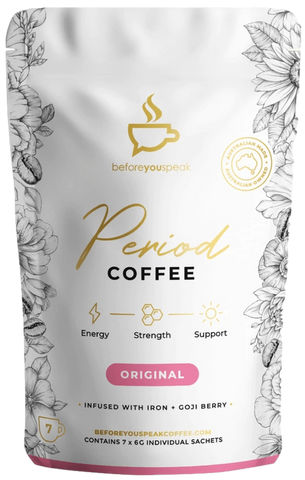 Before You Speak Period Coffee 7 Serves