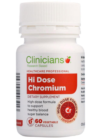 Clinicians Hi-Dose Chromium 1000 mcg 60 Caps