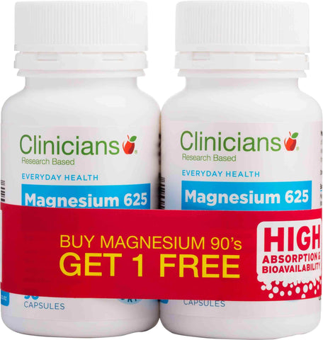 Clinicians Magnesium 625 90 Caps + 90 Caps FREE