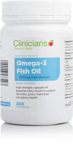 Clinicians Omega 3 Fish Oil 1500mg 200 Caps