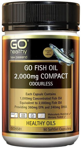 GO Healthy Fish Oil 2,000mg Compact 90 Softgels