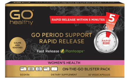GO Healthy Period Pain Relief Rapid Release 10 Caps