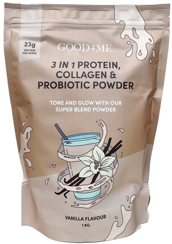 Good4Me 3 in 1 Protein Collagen & Probiotics Powder 1kg / Vanilla