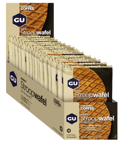 GU Energy Stroopwafel Box of 16 Caramel Coffee
