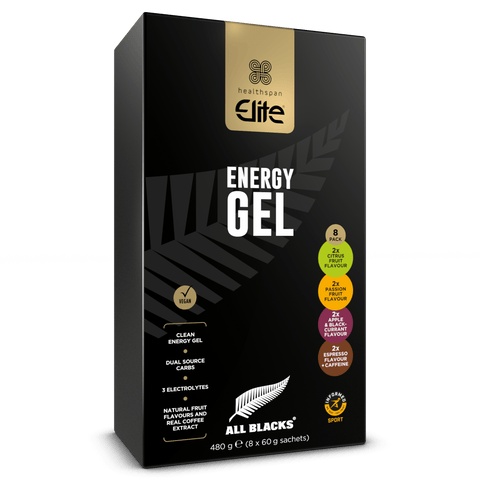 Healthspan Elite All Blacks Energy Gel - Mixed Pack