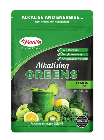 Morlife Alkalising Greens Lemon-Lime 300g