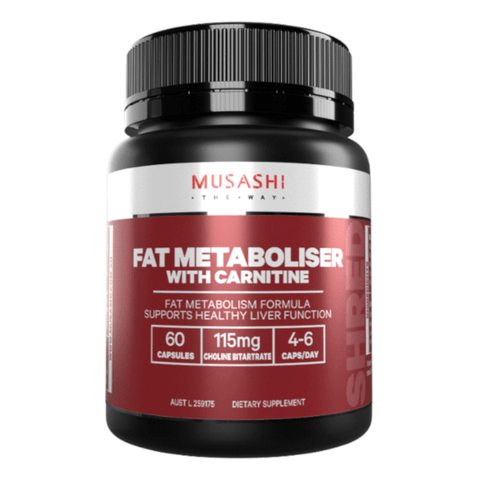 Musashi Fat Metaboliser with Carnitine 60 caps *Gift*