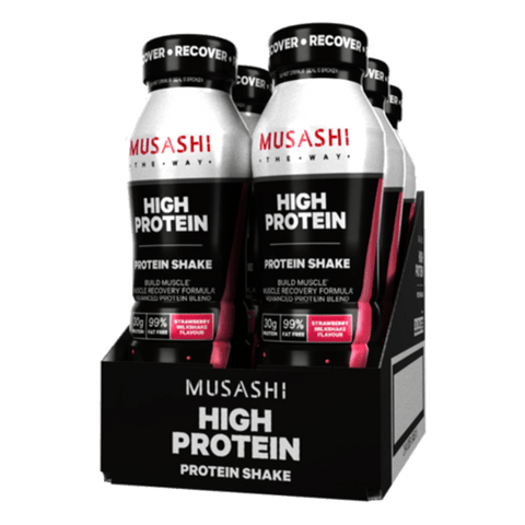 Musashi High Protein Shake 6x 375ml Strawberry