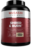 Musashi Shred & Burn Protein 2kg Vanilla Milkshake