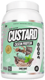 Muscle Nation Custard Casein Protein 1kg Choc Mint w/ real flake pieces