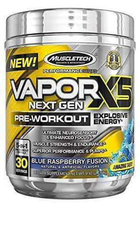 Muscletech Vapor Next Gen Pre Workout 30 serve Blue Raspberry