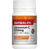 Nutra-Life Liposomal-C 1200mg Vit C With Vit D & Zinc