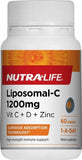 Nutra-Life Liposomal-C 1200mg Vit C With Vit D & Zinc