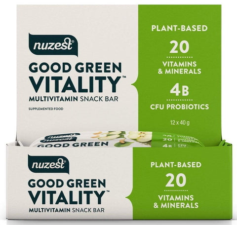 Nuzest Good Green Vitality Bars 12 Box
