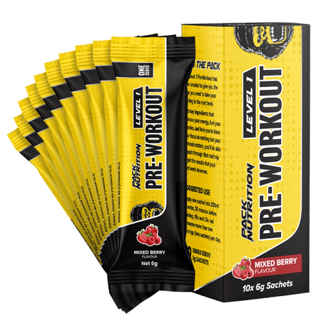 Pack Nutrition Level 1 Pre-Workout 10 Serve *Gift* Orange