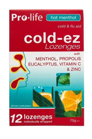 Pro-Life Hot Menthol Cold-Ez Lozenges 12 Pack