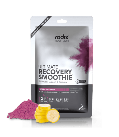 Radix Nutrition Recovery Smoothie V2 Plant Based Single Serve / Plant Based - Berry & Banana