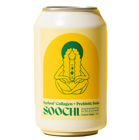 Soochi Collagen + Prebiotic Soda 4 pack / Lemon & Ginger