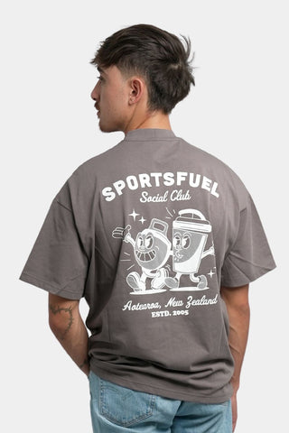 Sportsfuel Social Club Unisex Tee - Charcoal - Limited Edition