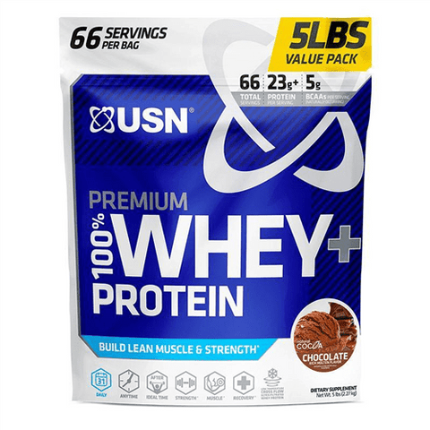 USN 100% Premium Whey Protein+ 5lb / Chocolate