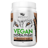 White Wolf Natural & Lean Vegan Plant Protein 900g Chocolate Malt