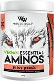 White Wolf Nutrition Essential Vegan Aminos 30 Serve Juicy Peach