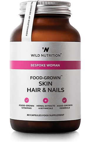 Wild Nutrition Food-Grown Skin Hair & Nails For Women 60 Caps