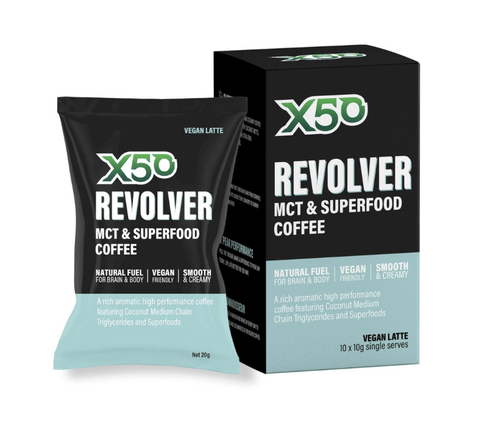 X50 Revolver MCT & Superfood Vegan Coffee 10 Serves Vegan Latte